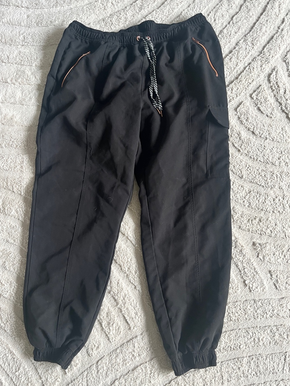 Jaanuu jogger scrubs with zipper pockets (black, xl petite)